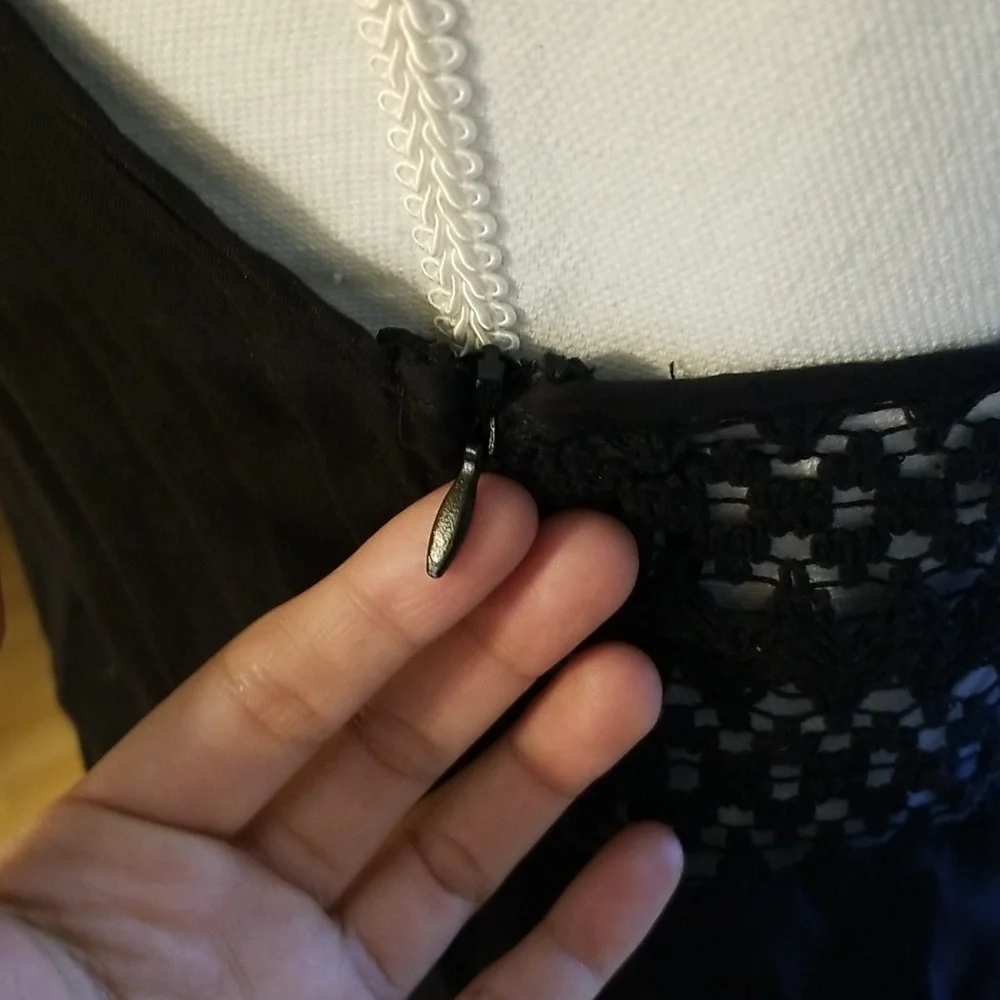 Topshop Sheer Black Top Knit V Neck Romper Sexy See Through Cheeky - Picture 4 of 12